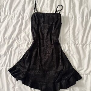 Elegant Black Floral Dress